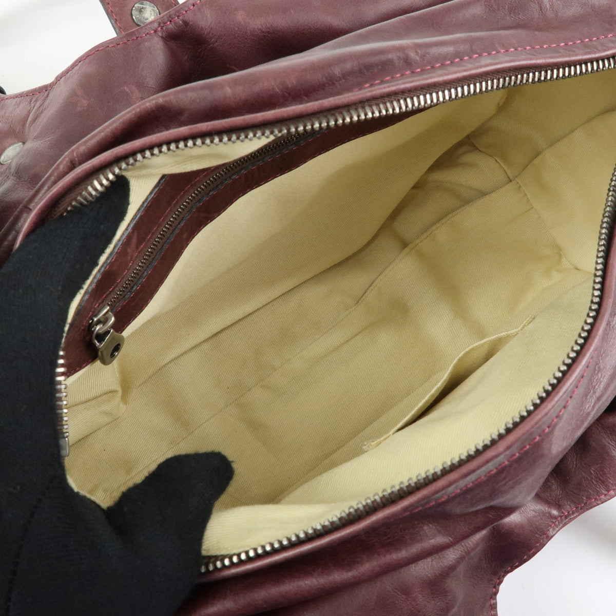 Chloe Silverado Leather Boston Bag Shoulder Hand Bag Brown