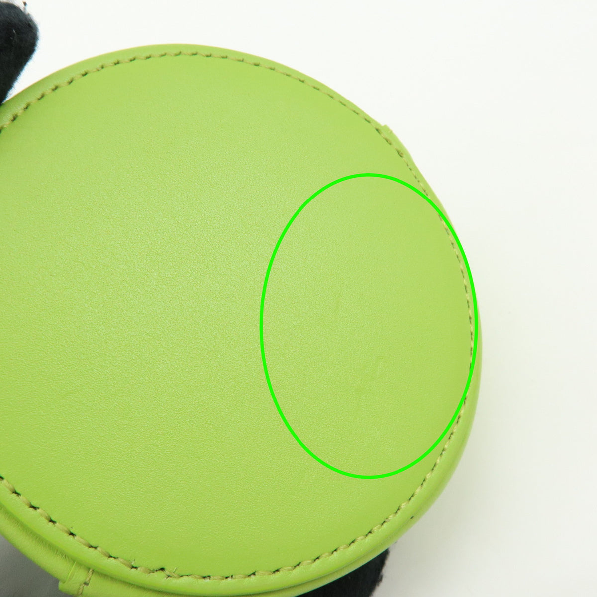LOEWE Calf Leather Pebble Cookie Key Holder Pouch Coin Case Green
