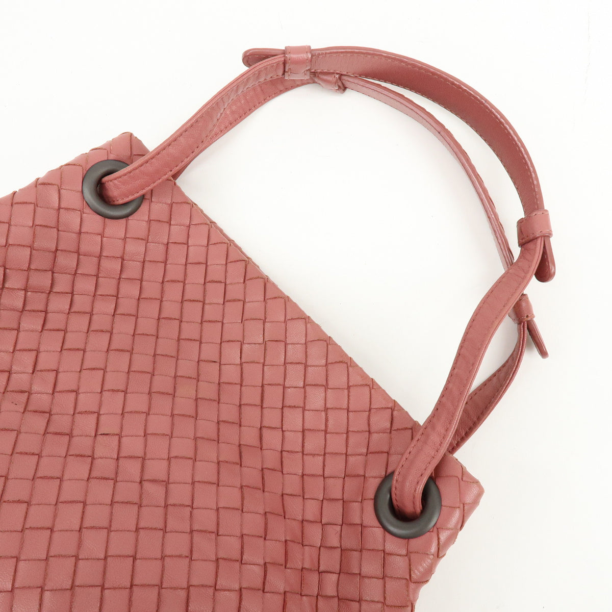 BOTTEGA VENETA Intrecciato Leather Hand Bag Shoulder Bag Pink