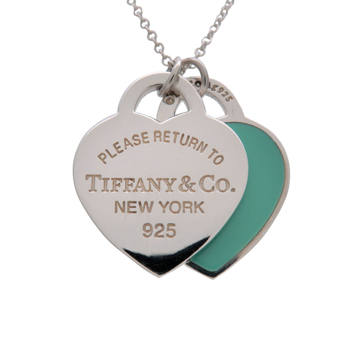 Tiffany & Co Return to Tiffany Double Heart Tag Small Necklace SV925