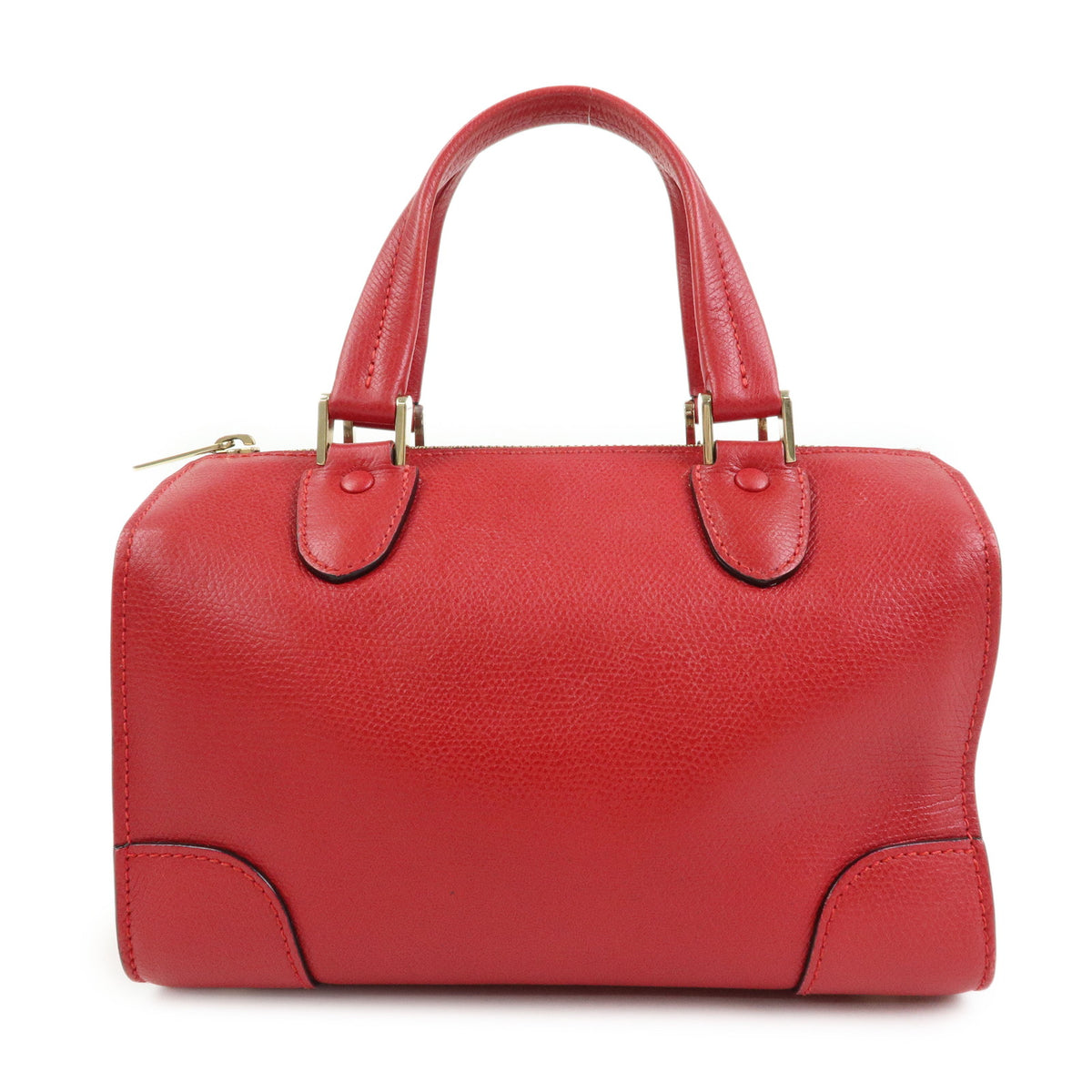 Valextra Babila Leahter Mini Boston Bag Hand Bag Red
