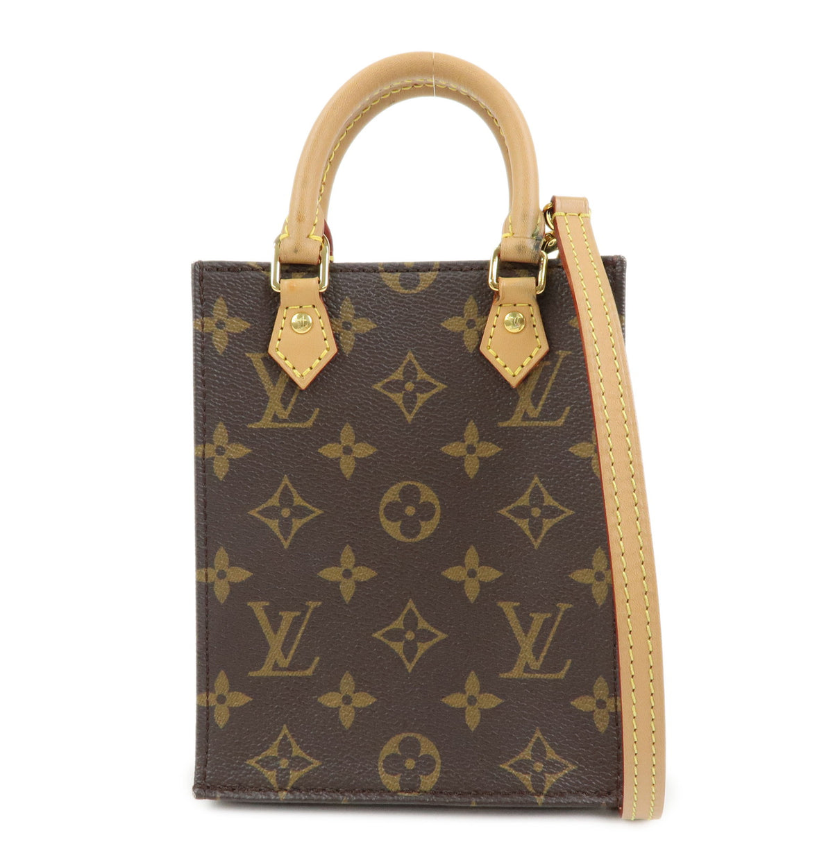 Louis Vuitton Monogram Petit Sac Plat 2Way Hand Shoulder Bag M69442