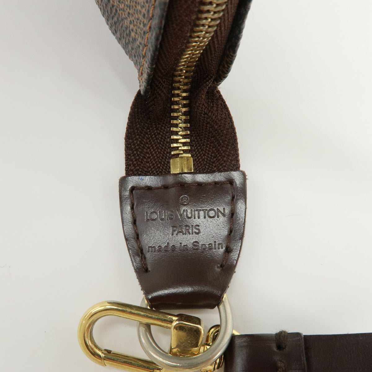 Louis Vuitton Damier Ebene Pochette Accessoires Hand Bag Brown N51985