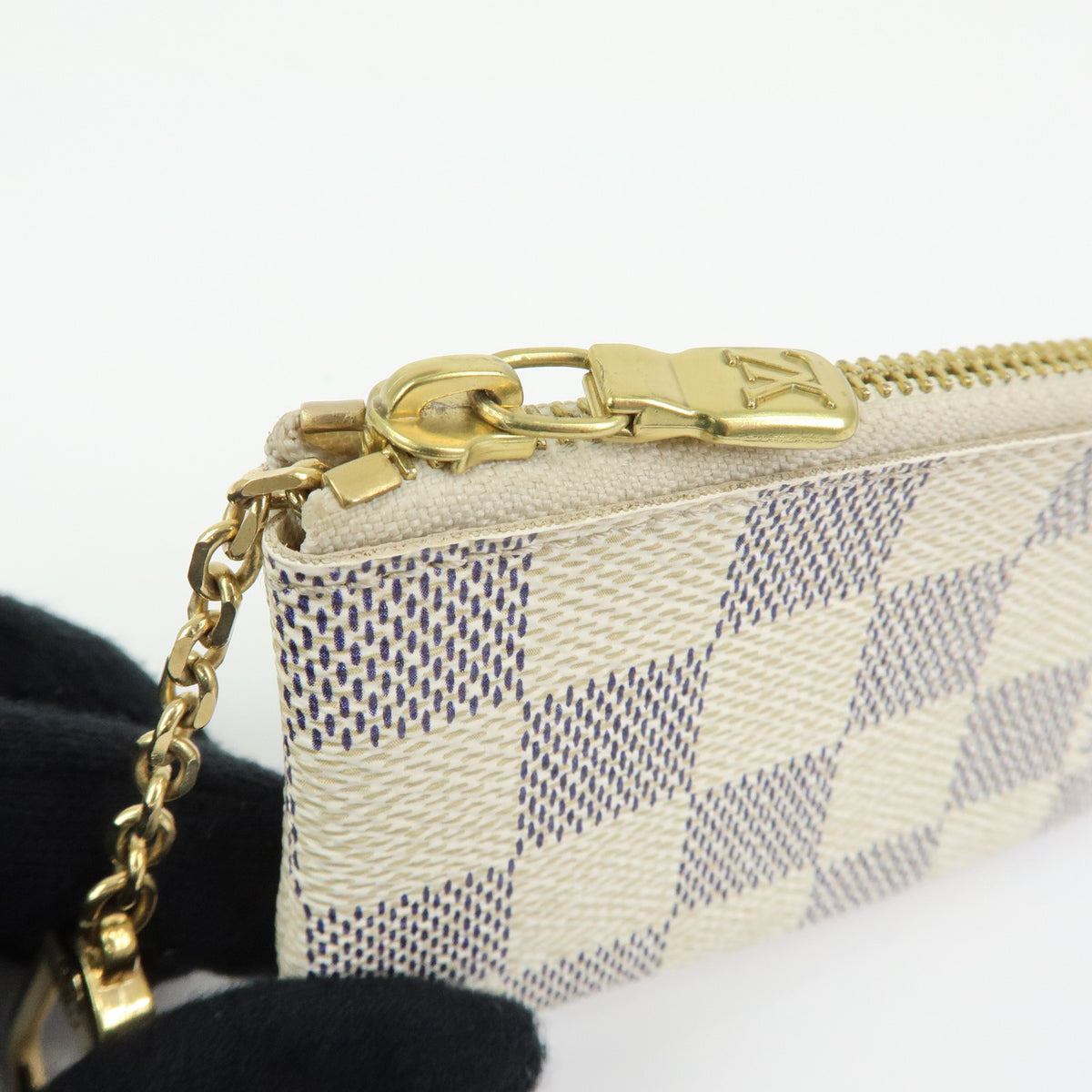 Louis Vuitton Damier Azur Pochette Cles Coin Case Key Case N62659