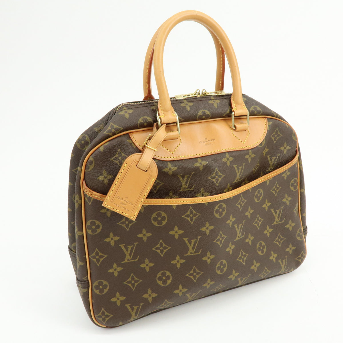 Louis Vuitton Monogram Deauville Canvas Hand Bag Brown M47270
