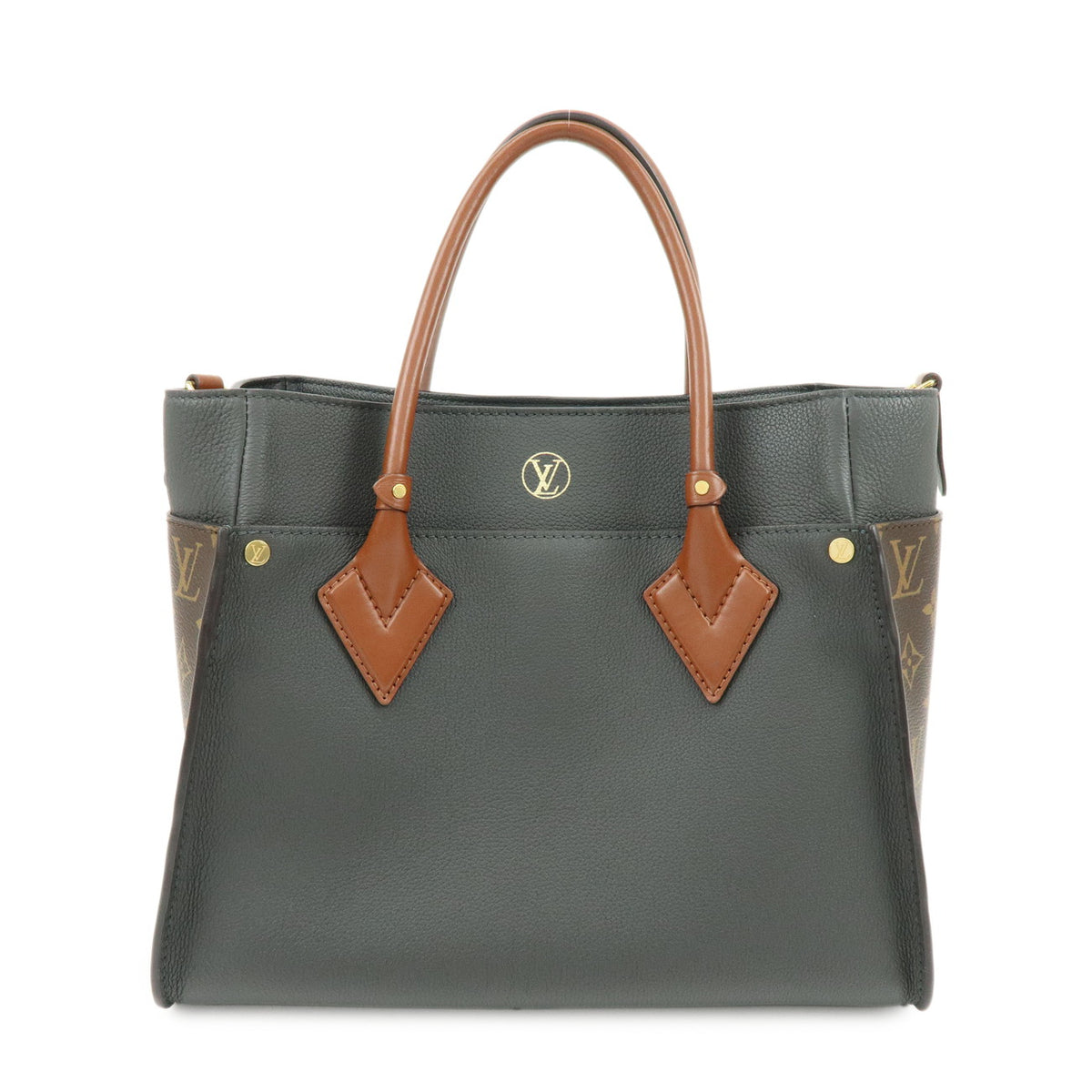 Louis Vuitton Monogram On My Side MM 2Way Bag Etain Brown M56550