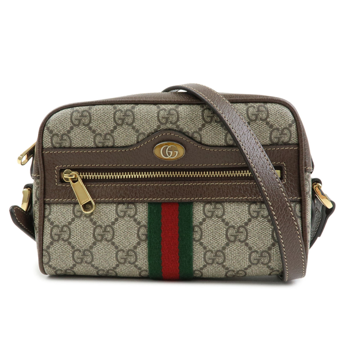GUCCI Ophidia Sherry Double G GG Supreme Leather Shoulder Bag 517350