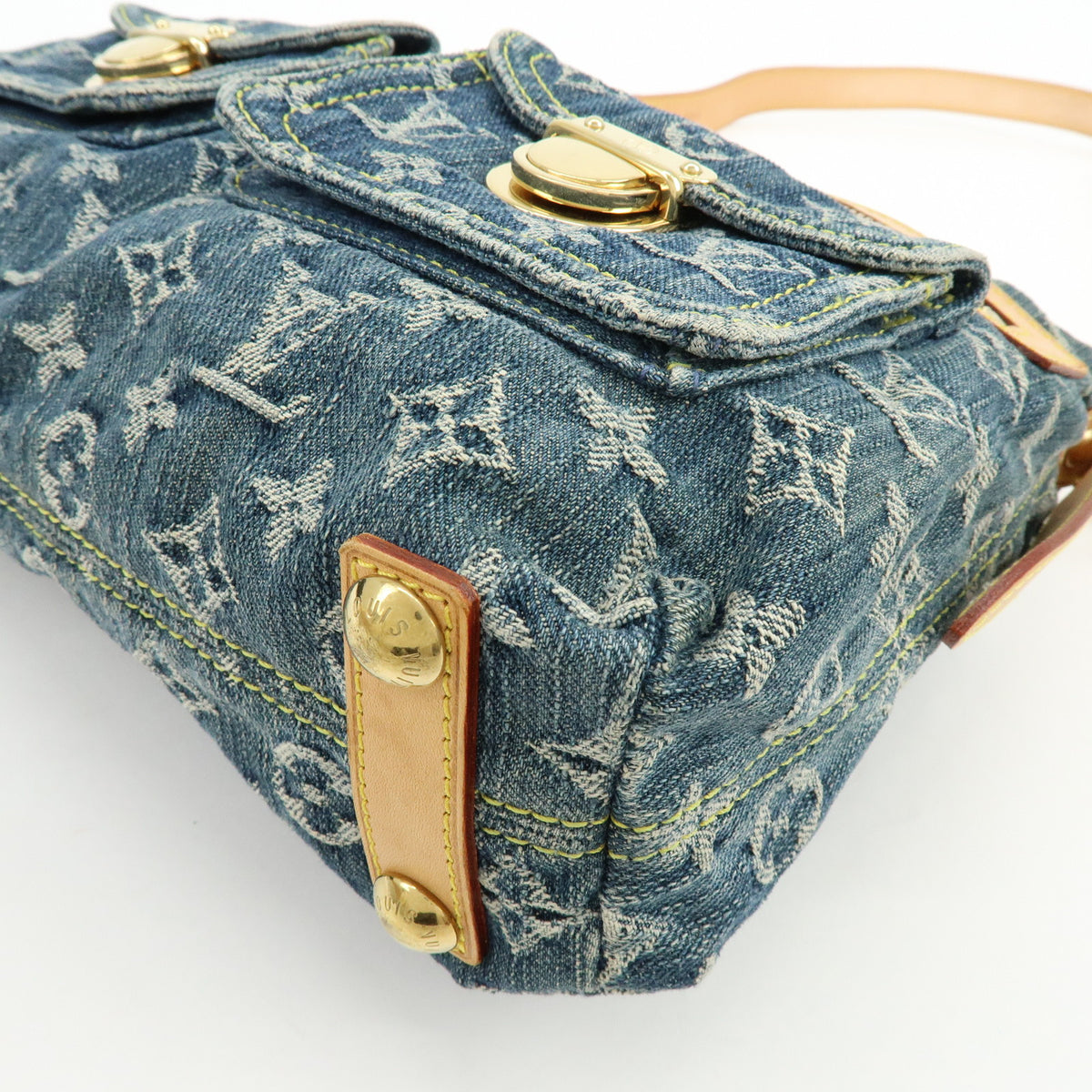 Louis Vuitton Monogram Denim Baggy PM 2Way Bag Shoulder Bag M95049