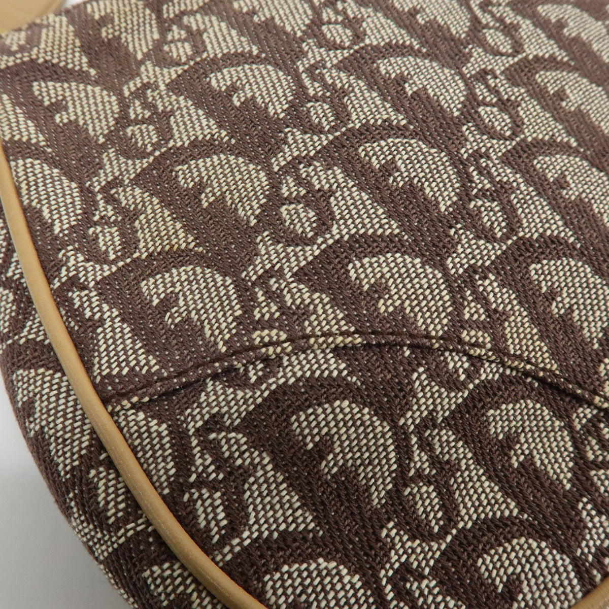 Christian Dior Saddle Pouch Trotter Jacquard Canvas Shoulder Bag