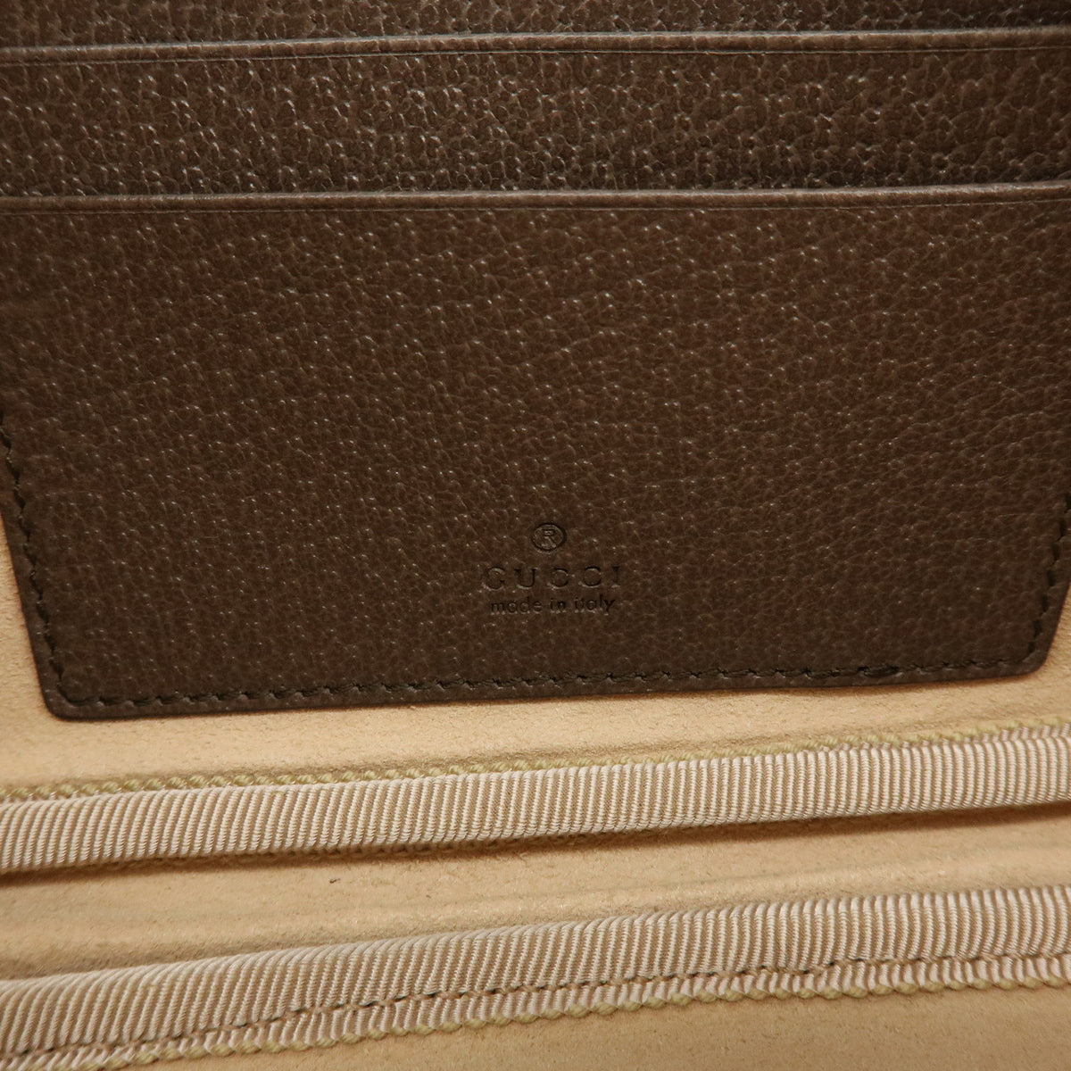 GUCCI Ophidia Sherry GG Supreme Leather Shoulder Bag Brown 598664