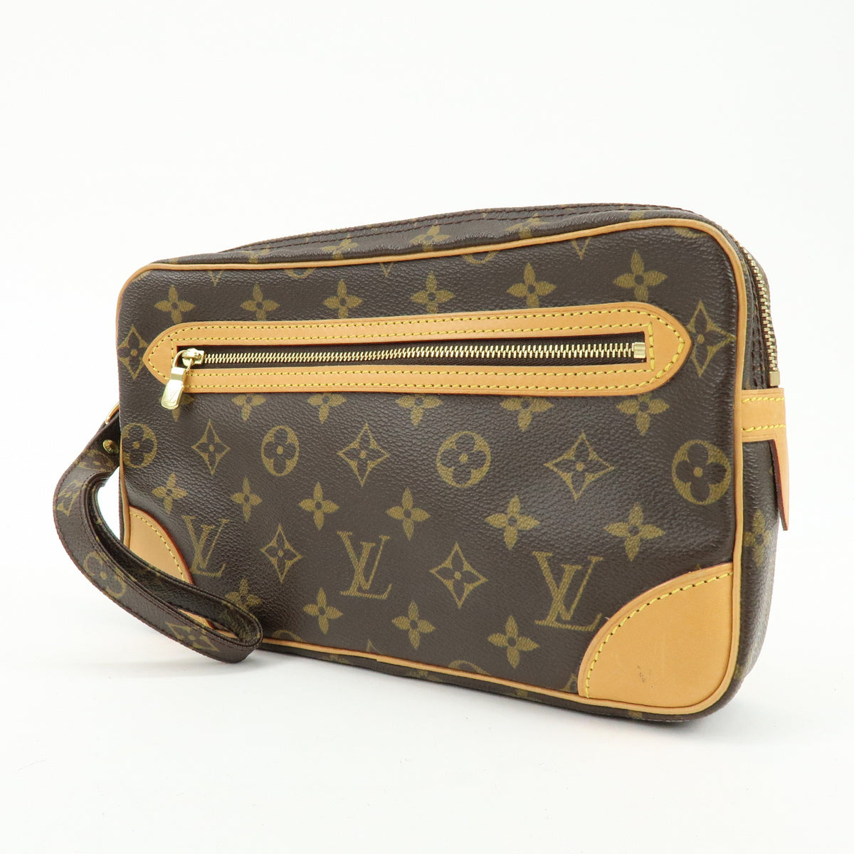 Louis Vuitton Monogram Marly Dragonne GM Clutch Bag Brown M51825
