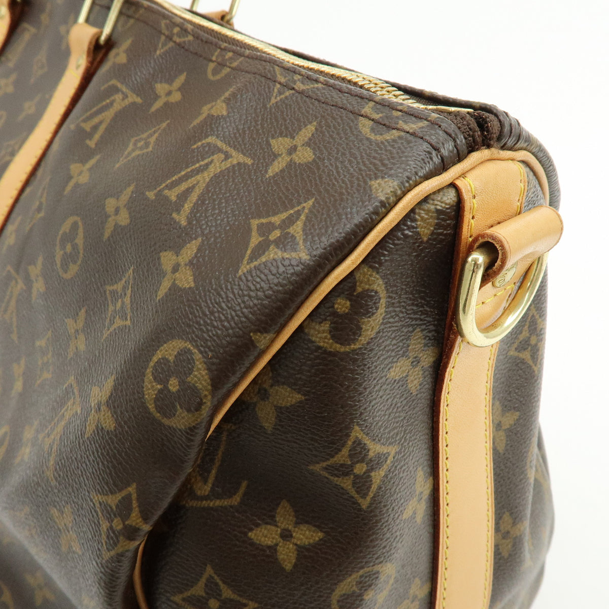 Louis Vuitton Monogram Keep All Bandouliere 50 Boston Bag Brown M41416