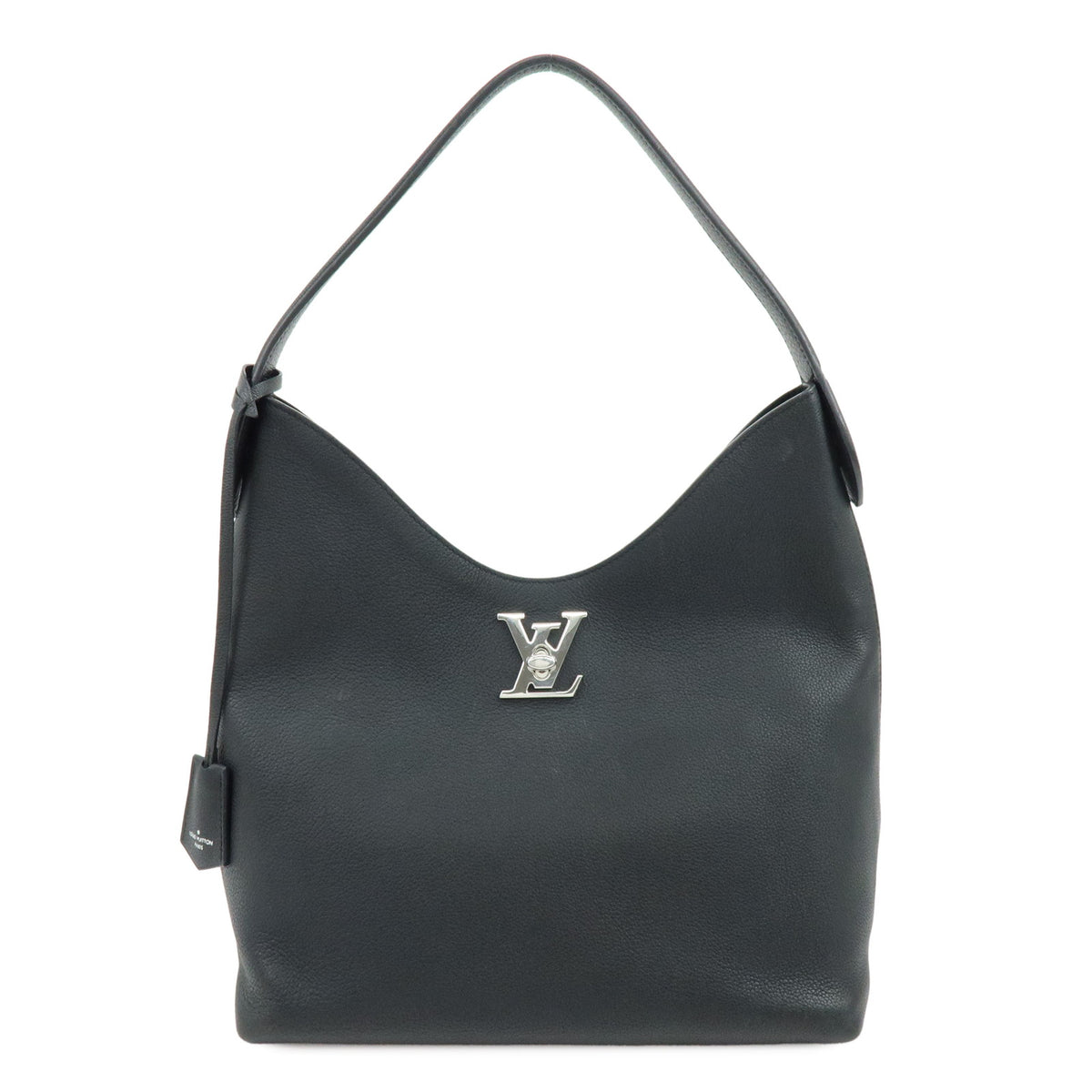 Louis Vuitton Lockme Hobo Leather Shoulder Bag Hand Bag Noir M52776