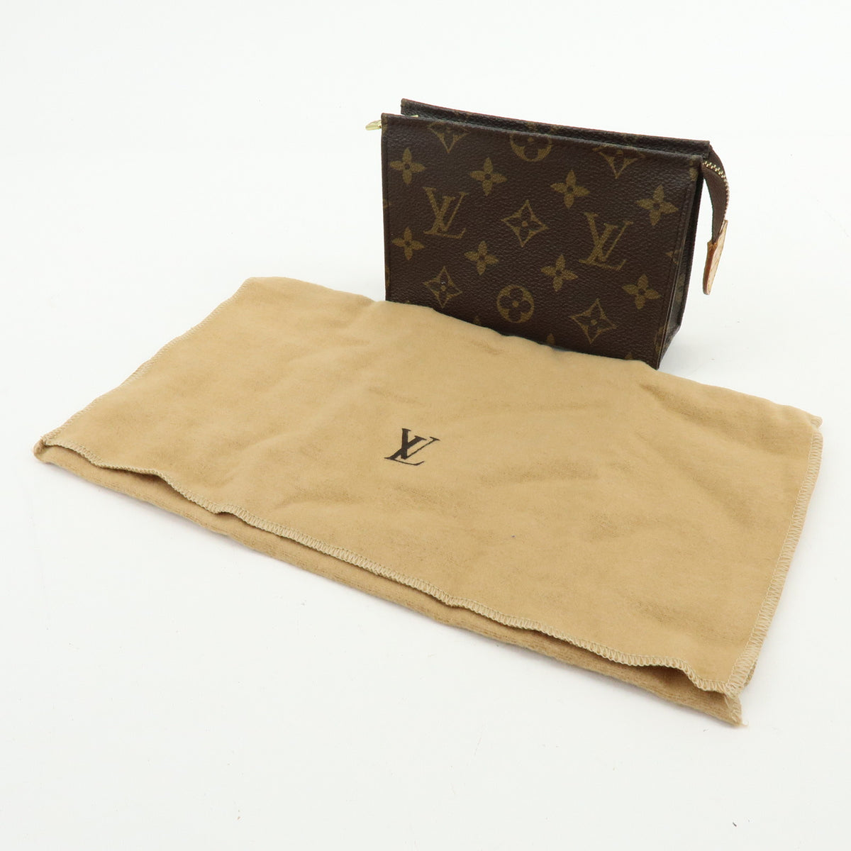 Louis Vuitton Monogram Poche Toilette 15 Cosmetic Pouch Brown M47546