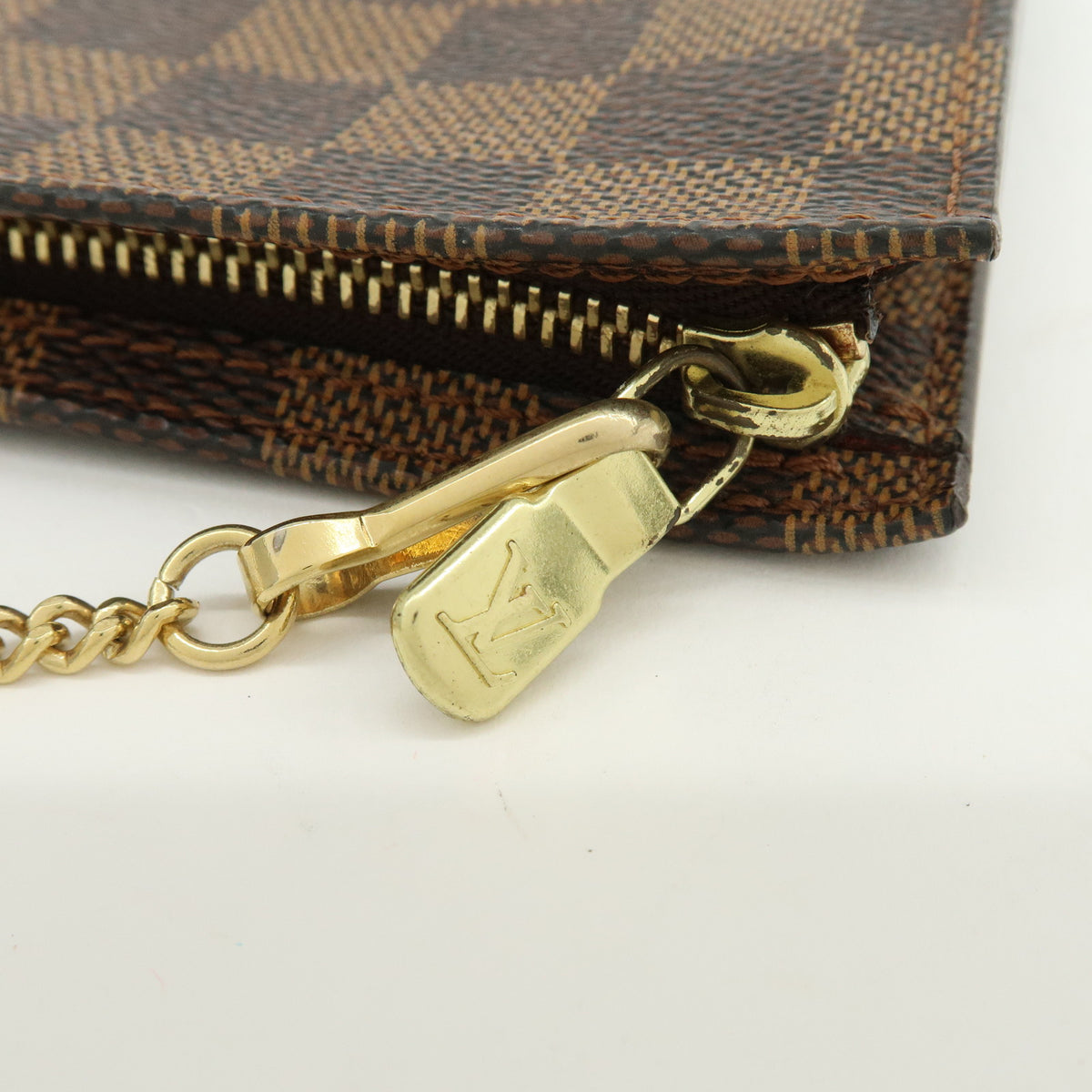 Louis Vuitton Damier Ebene Pouch for Marais Bag Brown