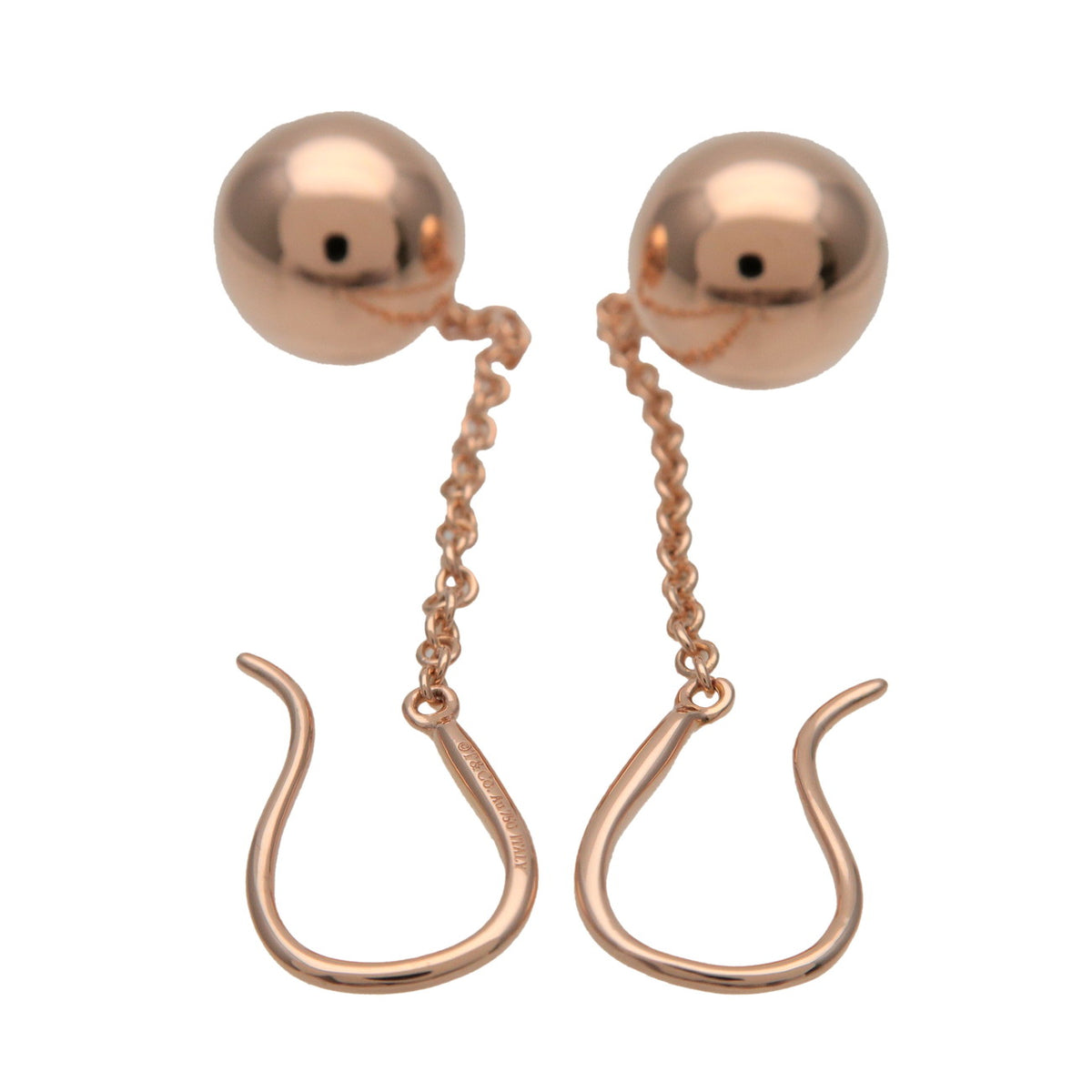Tiffany & Co Hardware Ball Earring Hook K18 750PG Rose Gold