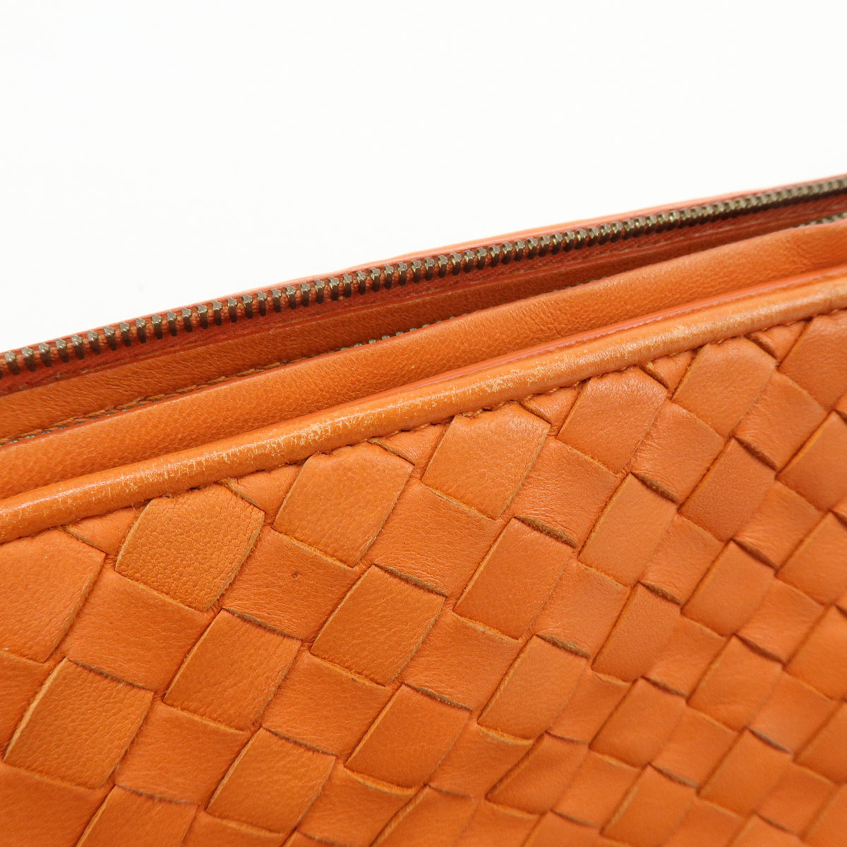 BOTTEGA VENETA Intrecciato Leather Shoulder Crossbody Bag Orange 192661