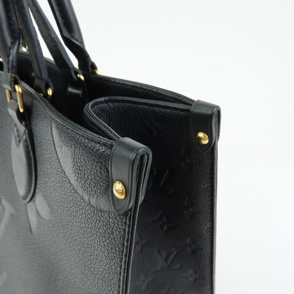Louis Vuitton Monogram Empreinte On The Go MM 2Way Tote Bag Noir M45595