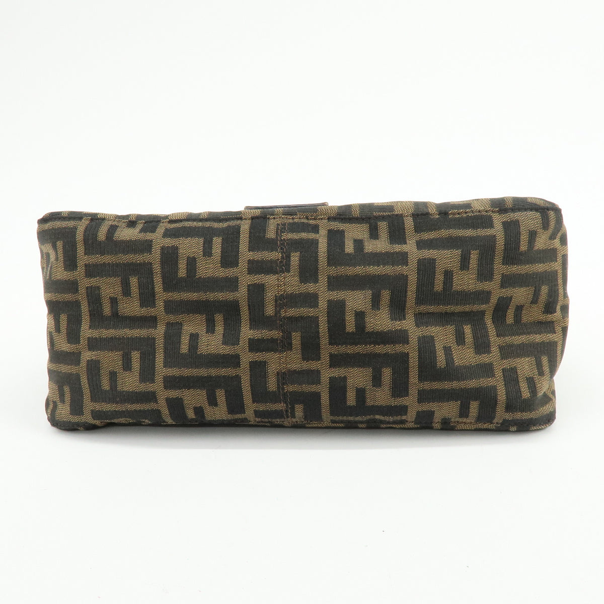 FENDI Mamma Baguette Zucca Jacquard Canvas Leather Shoulder Bag 26325