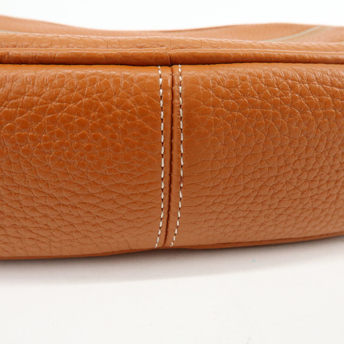COACH Logo Leather Shoulder Bag Crossbody Bag Camel Brown