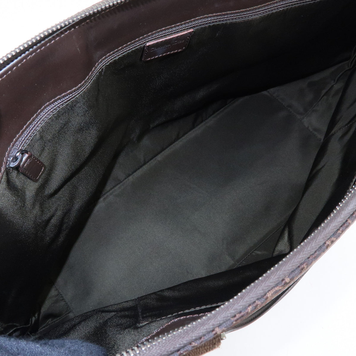 Christian Dior Trotter Street Chic Canvas Leather Hand Bag Brown