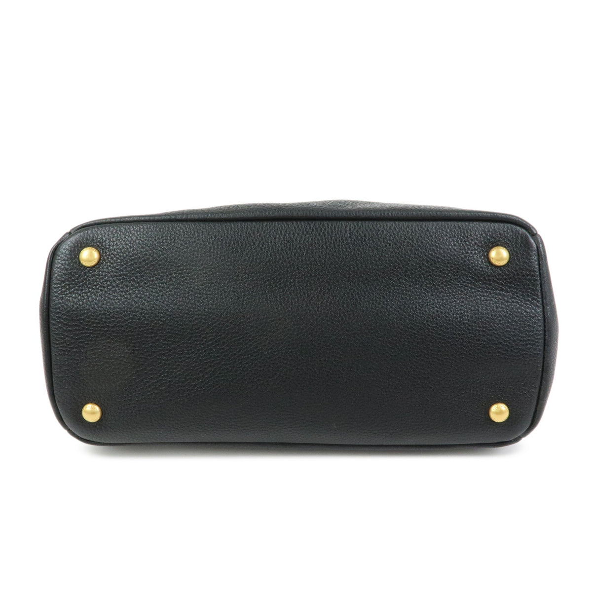 PRADA Logo Leather 2Way Bag Hand Bag Black