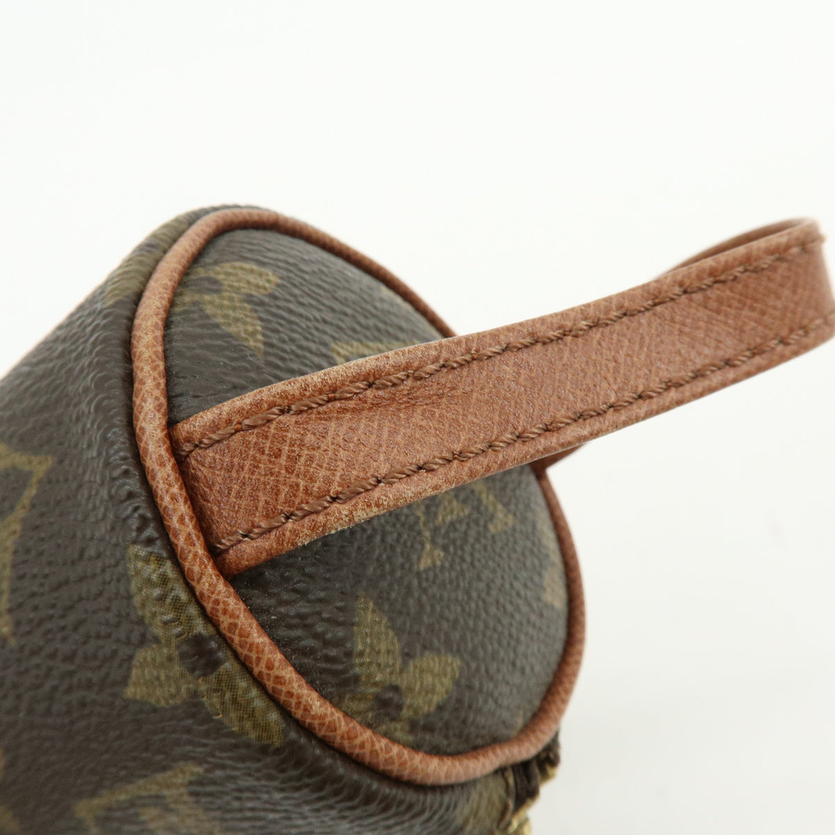 Louis Vuitton Monogram Trousse Ronde Pen Case Pouch Brown M47630
