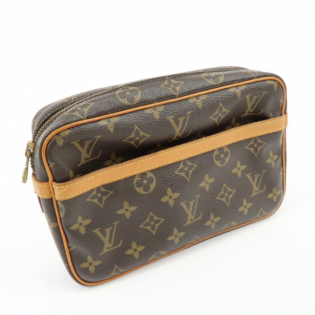 Louis Vuitton Monogram Compiegne 23 Pouch Clutch Bag Brown M51847