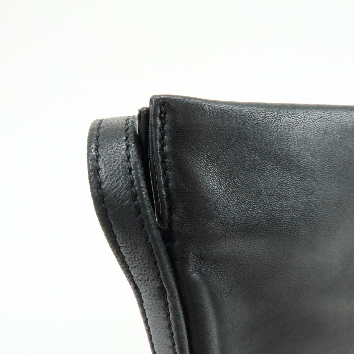 LOEWE Logo Nappa Leather Flat Shoulder Bag Crossbody Bag Black