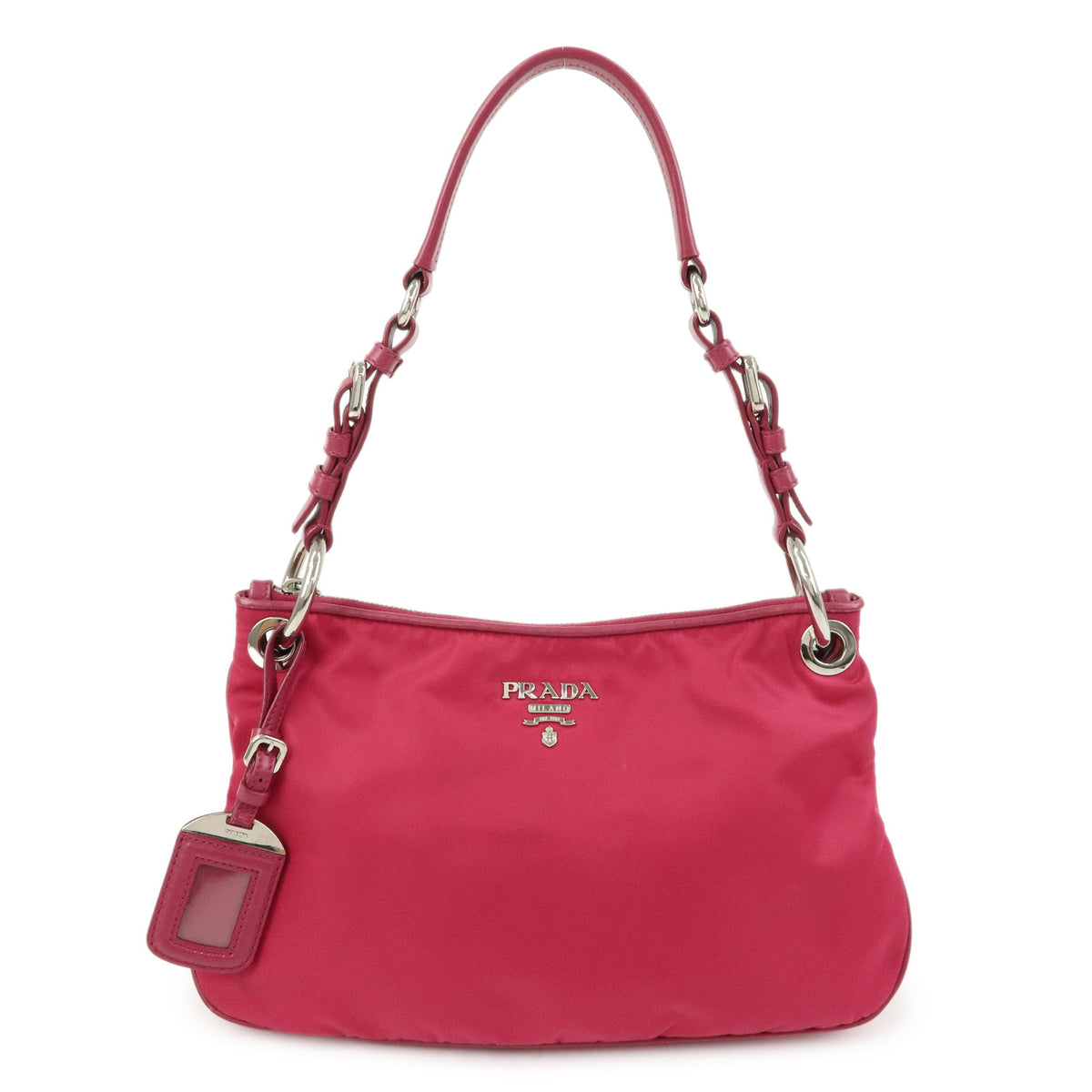 PRADA Logo Nylon Leather Shoulder Bag Hand Bag Pink