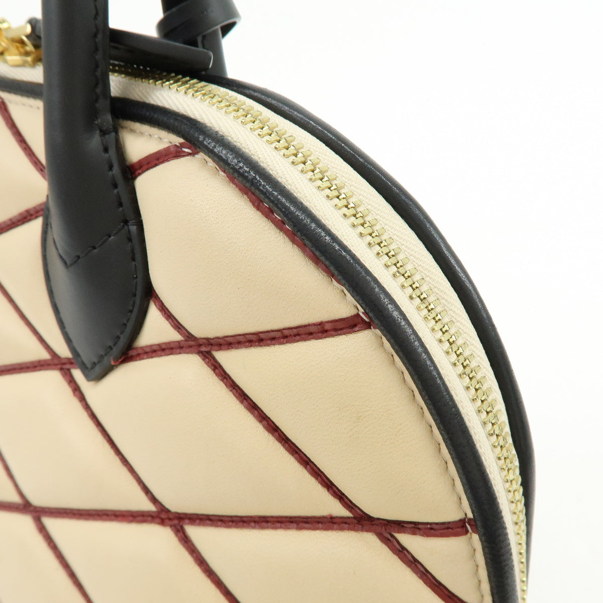 Louis Vuitton Malletage Alma PM 2Way Hand Shoulder Bag Natural M50001