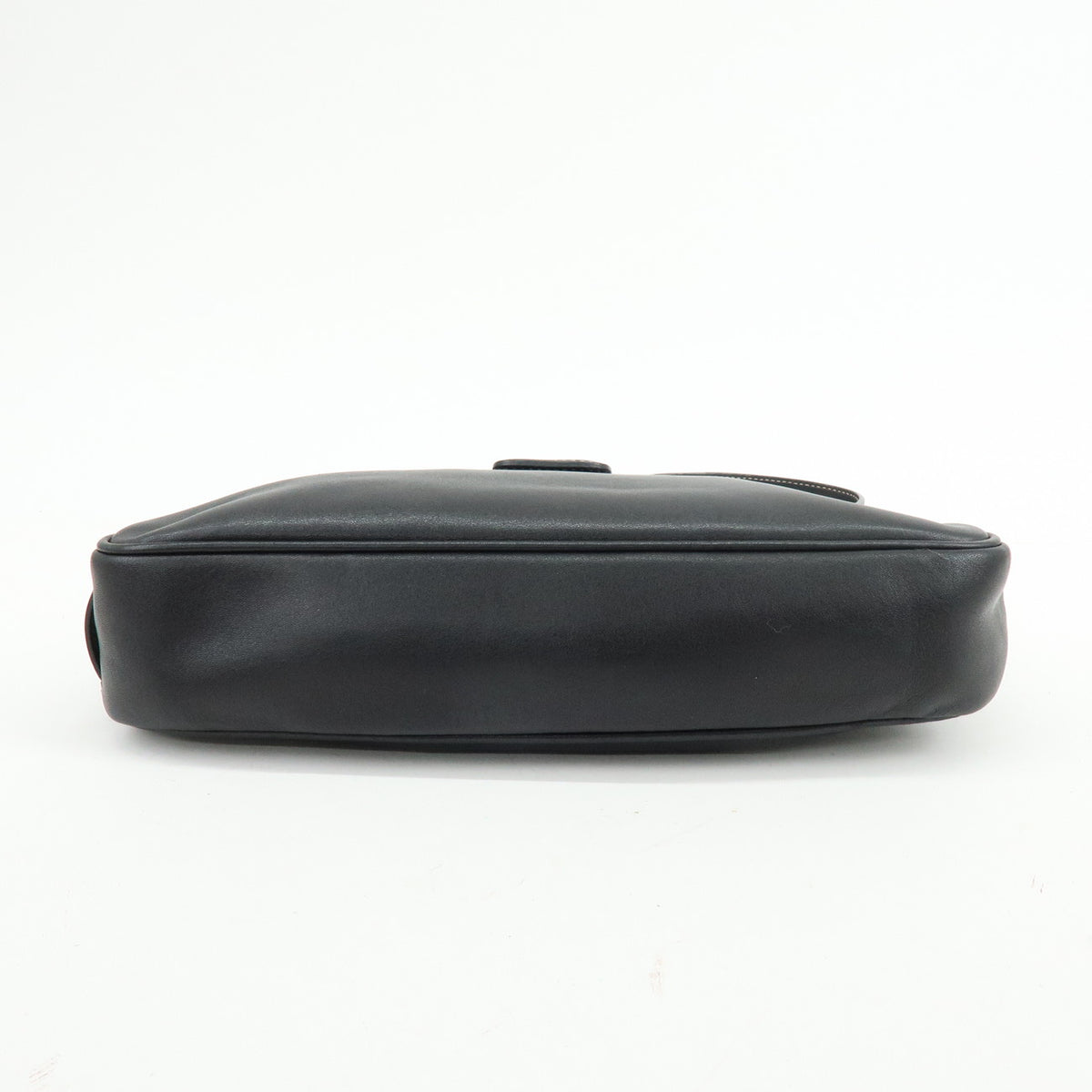 COACH Logo Leather Shoulder Bag Hand Bag Black 7789