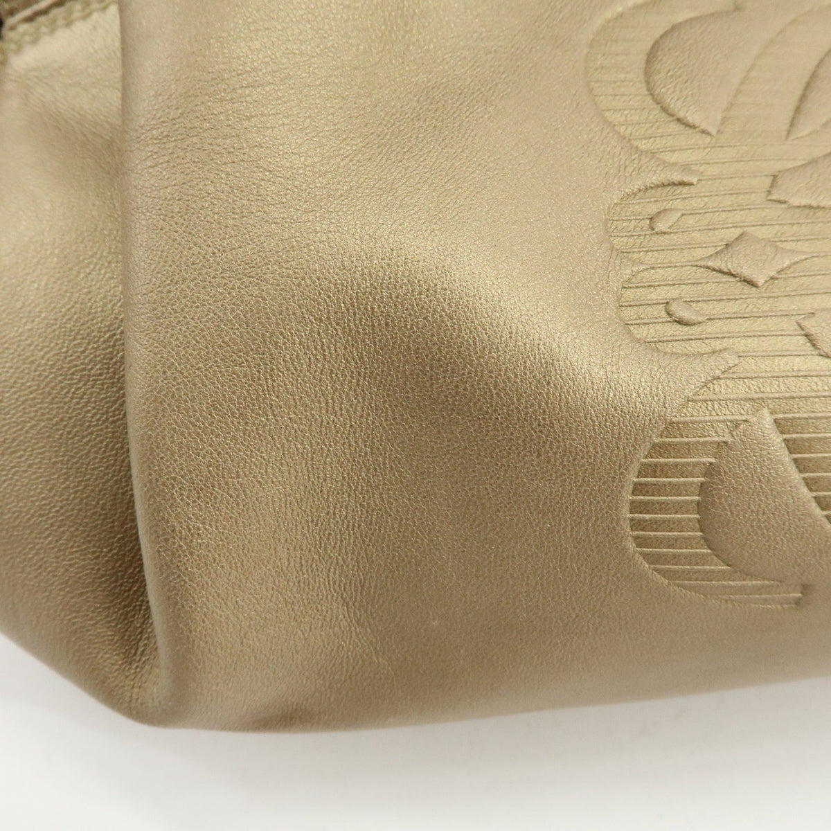 LOEWE Anagram Nappa Aire Leather Hand Bag Tote Bag Gold