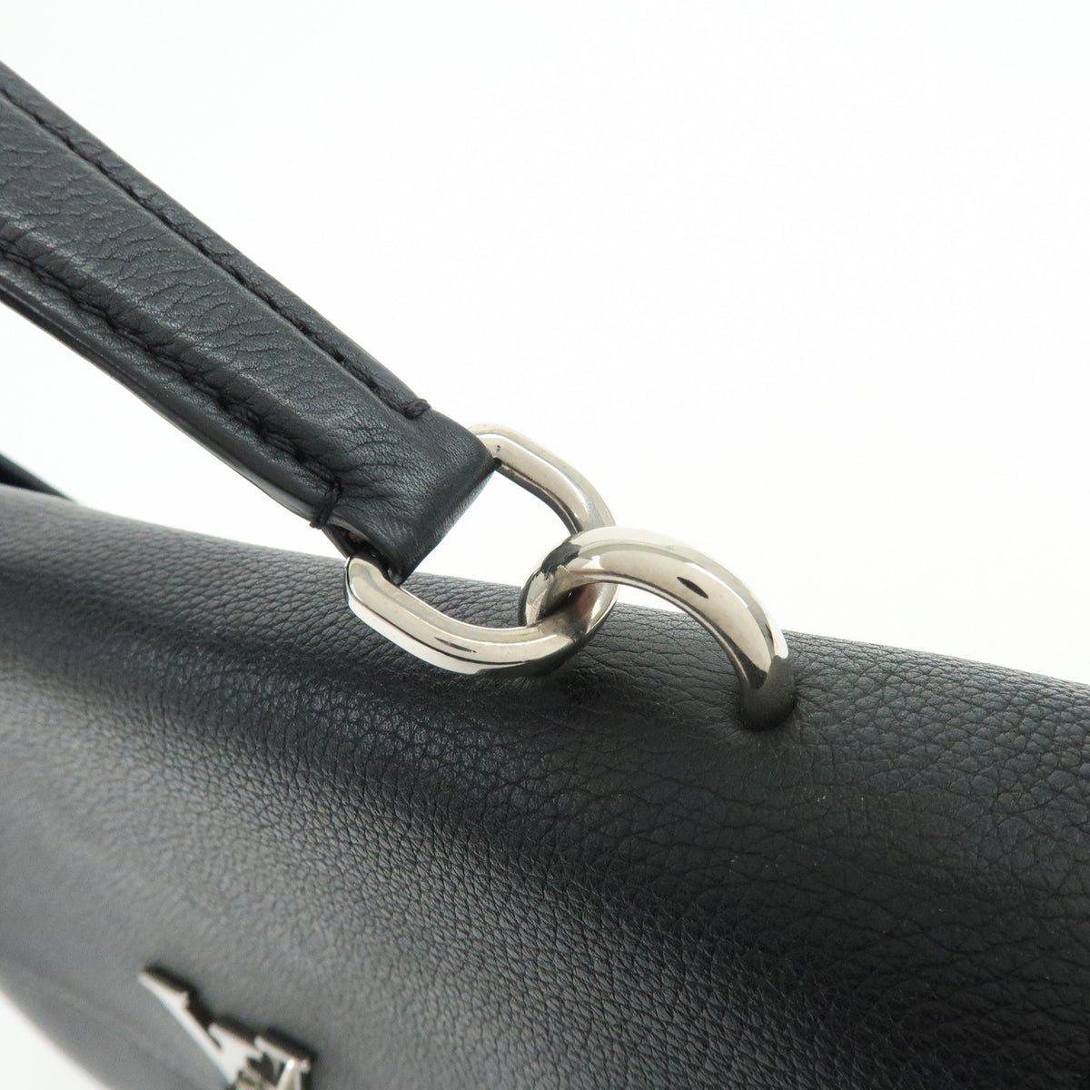 Louis Vuitton My Lockme Satchel Grained Calf Skin Hand Bag Noir M54849