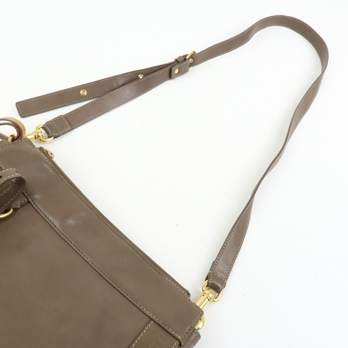 Chloe Eden Leather Shoulder Bag Crossbody Bag Brown