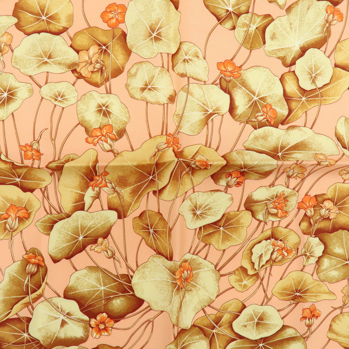 HERMES Carre 45 Lot of 2 Silk 100% Scarf Les Capucines EFFLUVES
