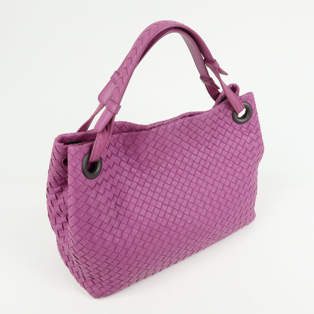 BOTTEGA VENETA Garda Intrecciato Leather Tote Bag Shoulder Bag Purple