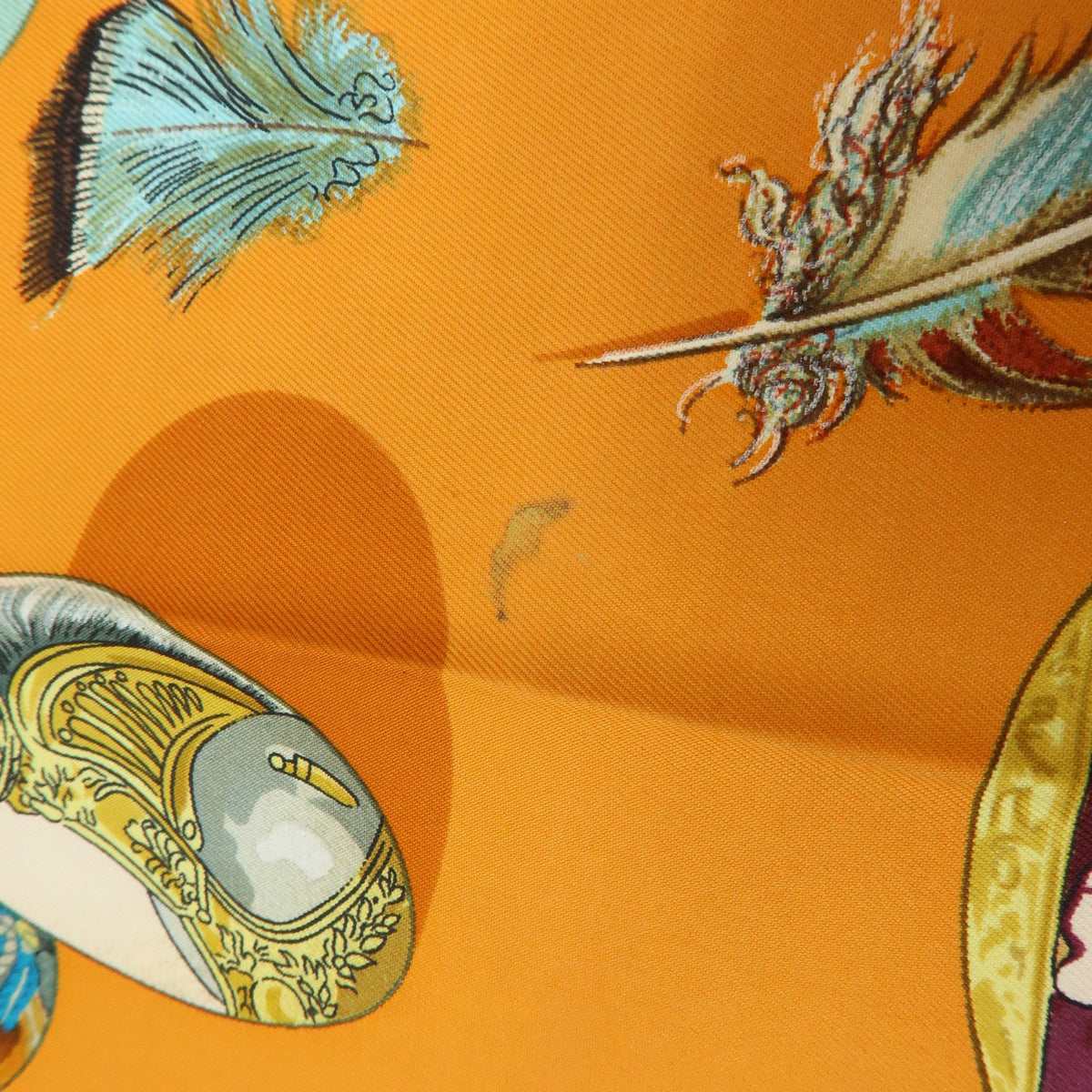 HERMES Carre Lot of 3 Silk 100% Scarf Orange Navy Black Gold