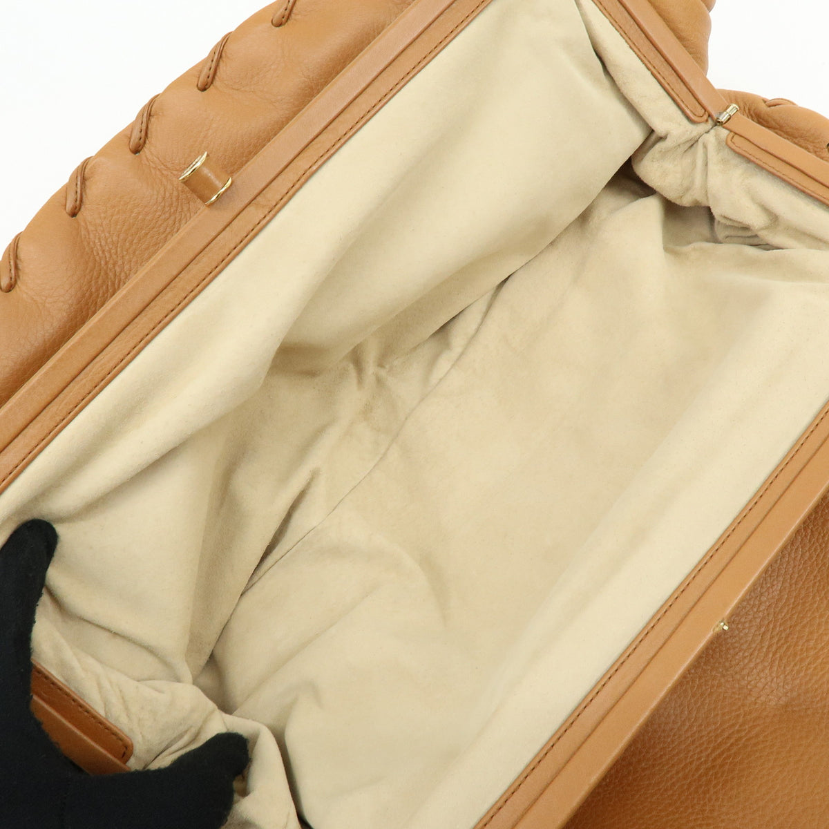 BOTTEGA VENETA Intrecciato Leather Shoulder Bag Hand Bag Brown