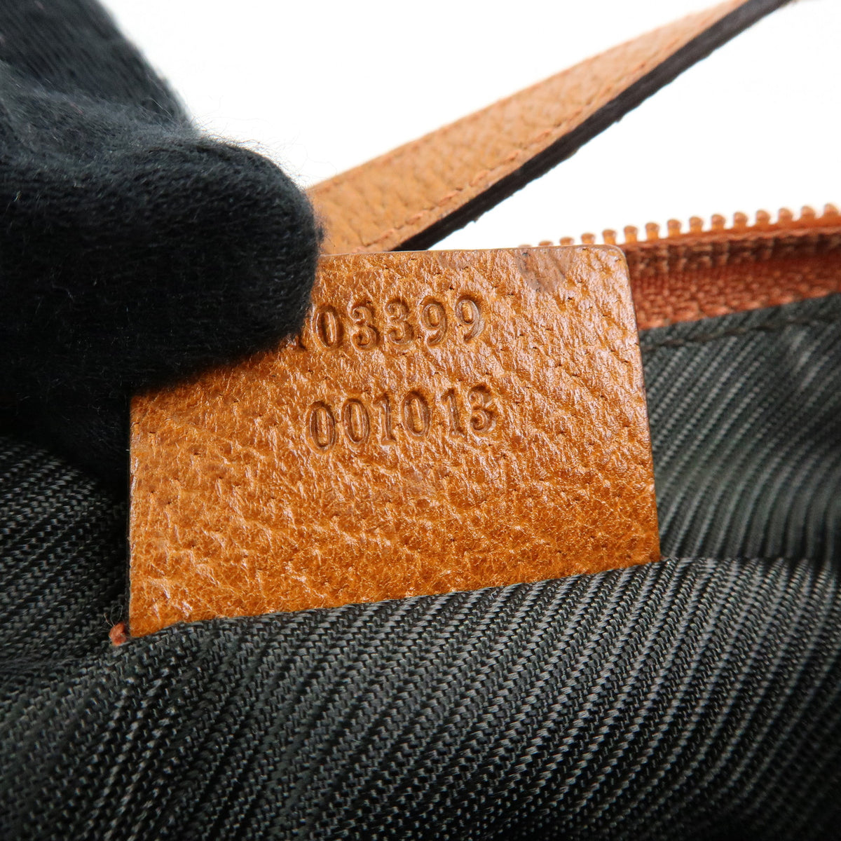 GUCCI GG Canvas Leather Accessory Pouch Hand Bag Brown 103399