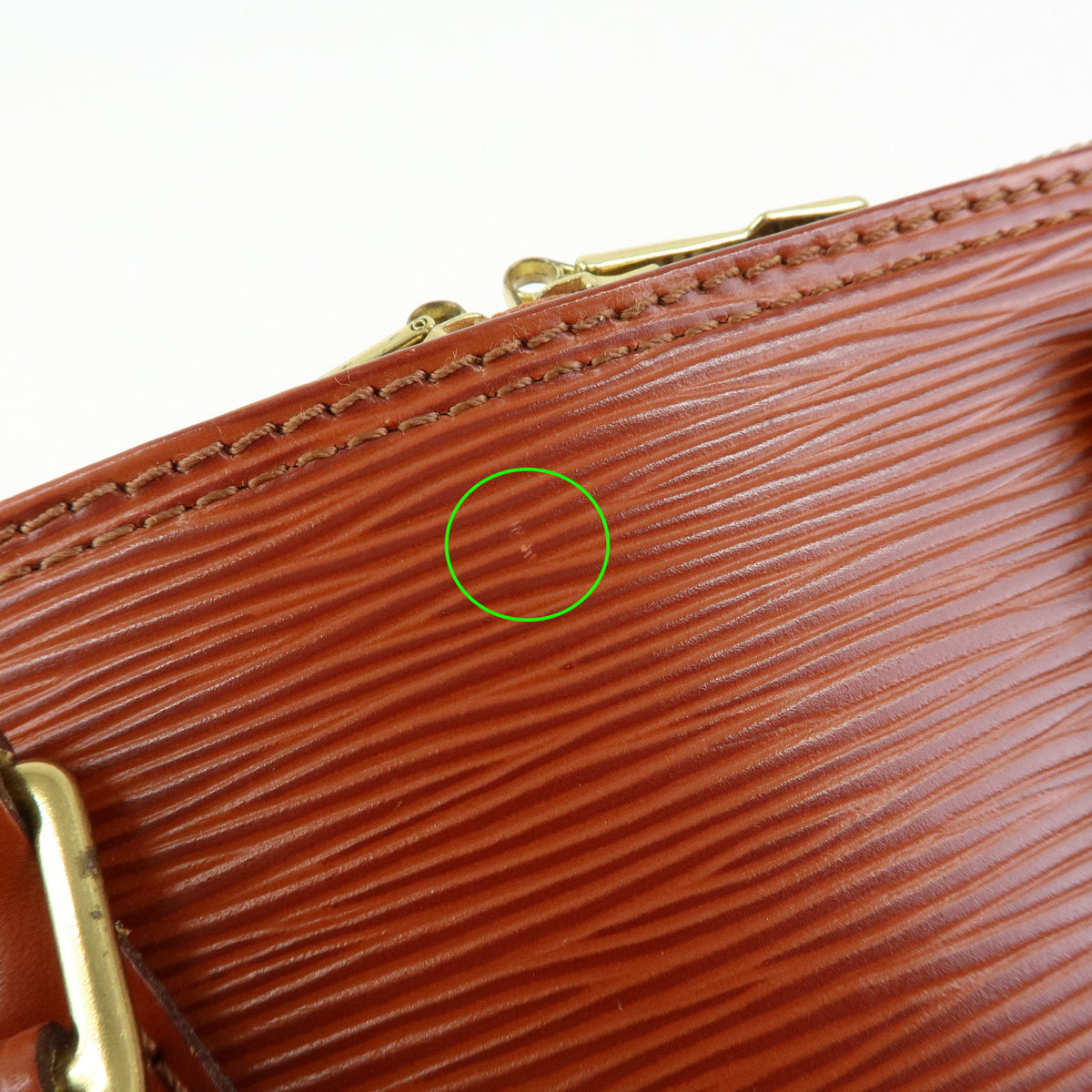 Louis Vuitton Epi Alma PM Hand Bag Kenya Brown M52143