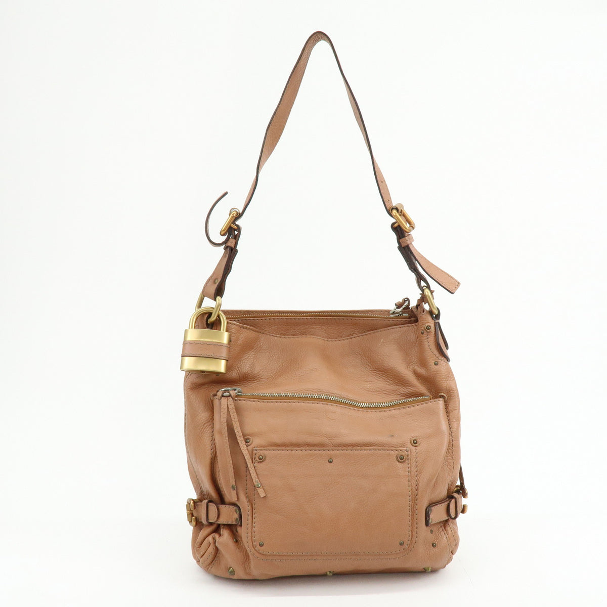 Chloe Paddington Hobo Leather Shoulder Bag Brown