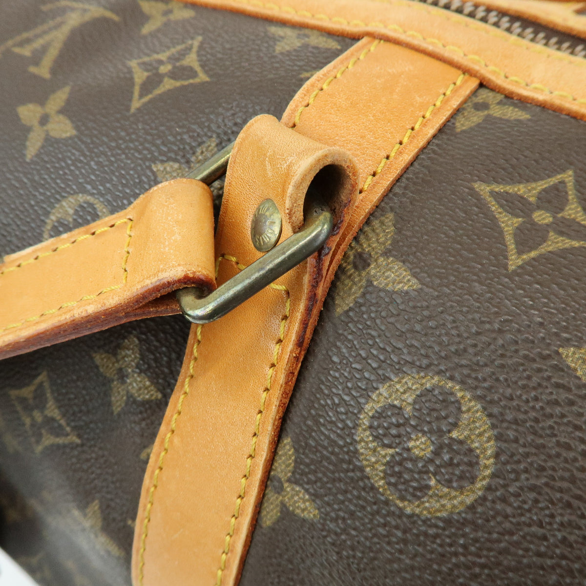 Louis Vuitton Monogram Sac Souple 55 Boston Bag Brown M41622