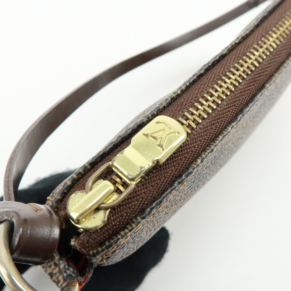 Louis Vuitton Damier Ebene Pochette Accessoires Hand Bag Brown N51985