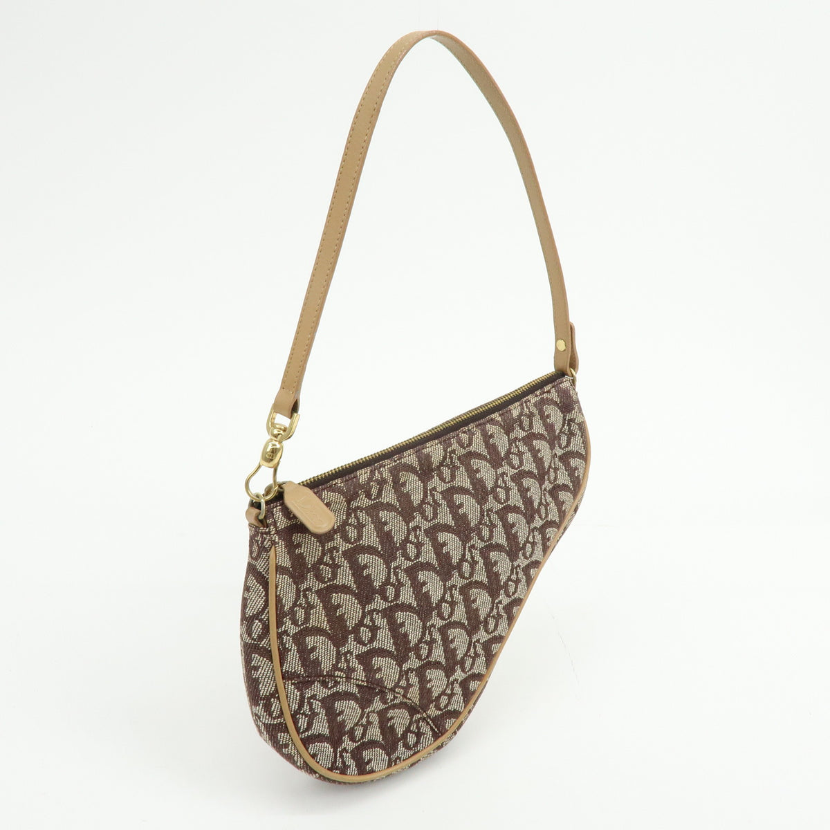 Christian Dior Saddle Pouch Trotter Jacquard Canvas Shoulder Bag