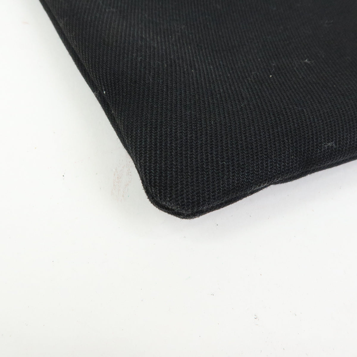 SAINT LAURENT PARIS Rive Gauche Clutch Bag Pouch Black White 565722