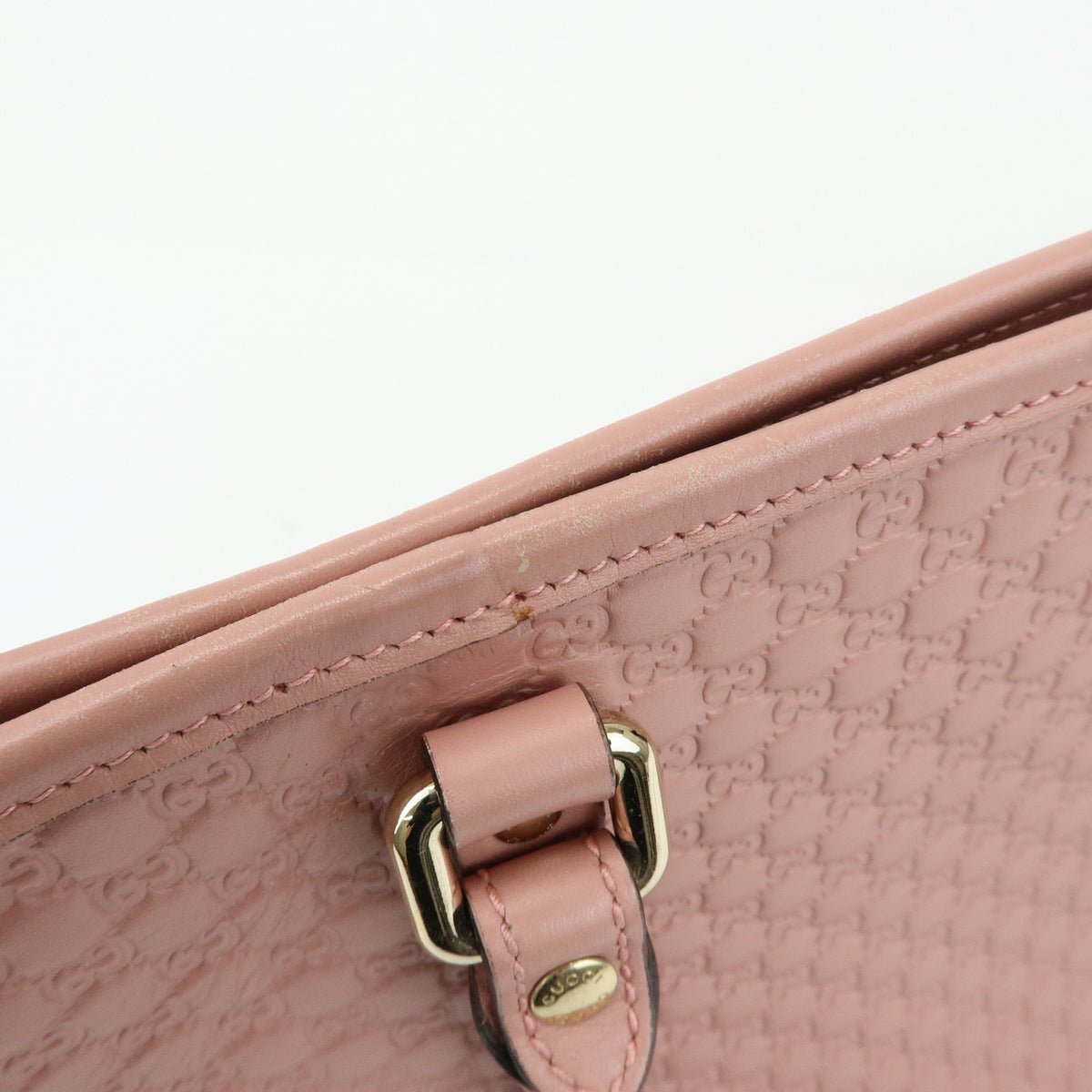 GUCCI Microguccissima Leather Tote Bag Shoulder Bag Pink 449647