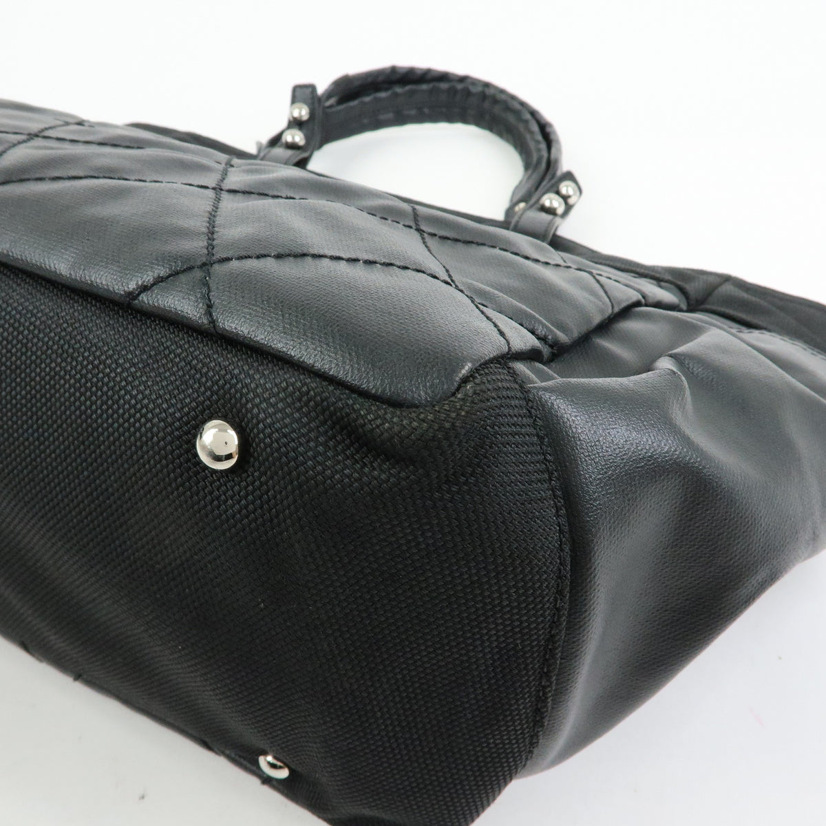 CHANEL Paris Biarritz GM PVC Leather Tote Bag Shoulder Bag Black