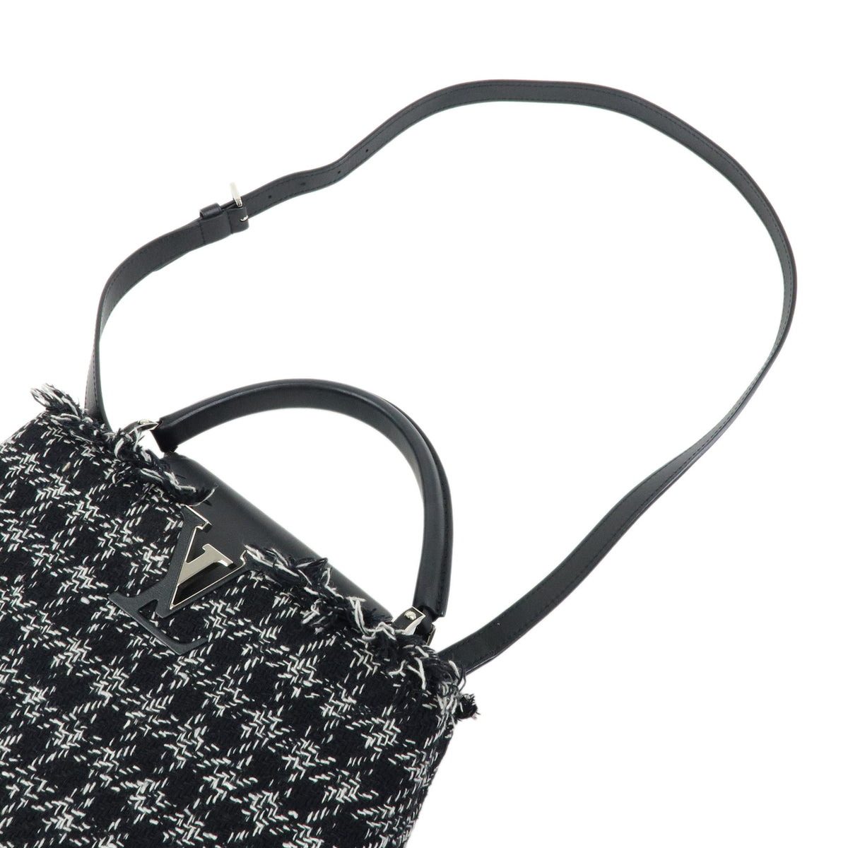 Louis Vuitton Capucines MM 2Way Bag Hand Shoulder Bag Noir Blanc M54979