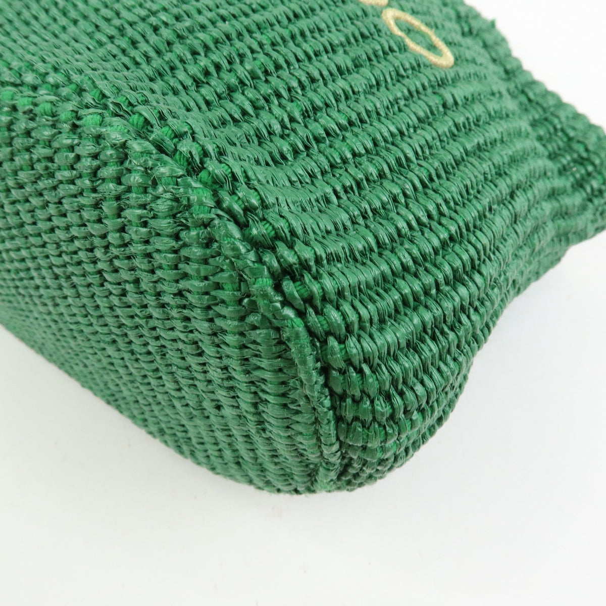 Jimmy Choo Beach Tote East West Raffia 2way Bag Hand Shoulder Bag Green